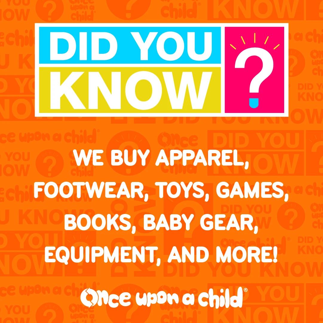 We buy apparel, toys, shoes